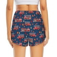 thumbnail image 4 of Goofa Fire Truck 1 Printed Women 2 in 1 Running Shorts,Quick Dry Athletic Workout Shorts,High Waisted Athletic Shorts with Liner Pockets-Large, 4 of 9