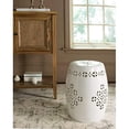 thumbnail image 3 of Safavieh Quatrefoil Ceramic Decorative Garden Stool, Cream, 3 of 4