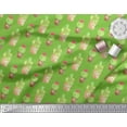 thumbnail image 3 of Soimoi Green polyester Crepe Fabric Cactus With Conical Pot Tree Decor Fabric Printed Yard 52 Inch Wide, 3 of 3