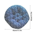 thumbnail image 3 of JingChun Bohemian Soft Round Chair Pad Garden Patio Home Kitchen office Seat Cushion Calligraphy Diameter 17in, 3 of 4