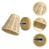 Greenadscape Light Woven Rattan Wall Sconce Simple 1Pack 5.89X5.70X3.14in