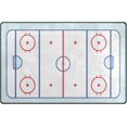 thumbnail image 2 of Ice Hockey Field Blue Tones And Red Area Rug Graphic Outline Sport Events Washable Floor Carpet, Soft And Plush Mats For Living Room Bedroom, 2 of 7