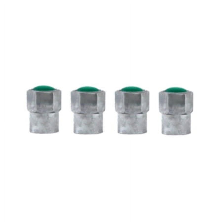 (2 pack) Slime Nitrogen Replacement Metal Valve Caps Green - 20230