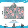 thumbnail image 2 of Pioneer Flower Floral Print Pattern Hooded Bath Towel，50"x30" for Ages 3 To 12 Kids, Quick Dry Lightweight Soft Microfiber Hood Beach Towel Cover Up for Kids, 2 of 7