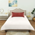 thumbnail image 6 of Haosy Satin Pillowcase for Hair and Skin Standard Cooling Silk Pillow Case with Envelope Closure Glittering Stars on Red 20"x26", 6 of 9
