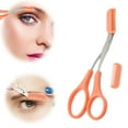 thumbnail image 3 of Eyebrow Scissors, Eyebrow Trimmers, Stainless Steel Precision Eyebrow Grooming Scissors with Comb and Protective Cover, Ergonomic Comfortable Plastic Handle for Women and Beginners, 3 of 9