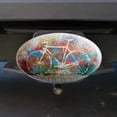 thumbnail image 2 of Colorful Rainbow Negative Space Bicycle Bike Wall Oval Tow Trailer Hitch Cover Plug Insert, 2 of 4