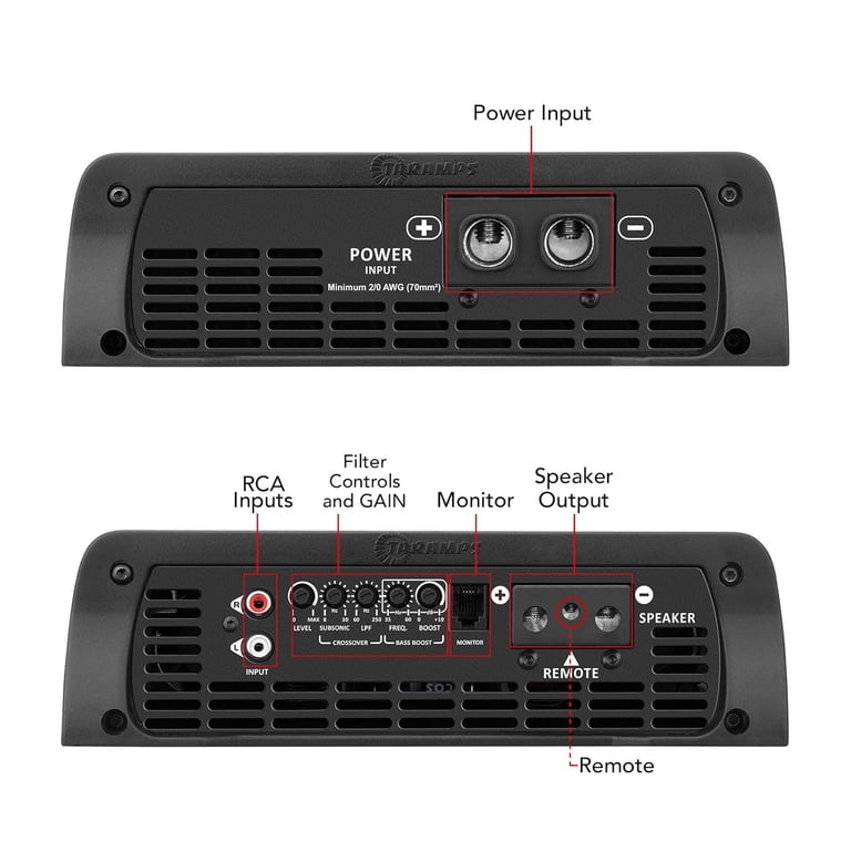 Taramps Car Amp BASS 5K, 5000 Watt RMS, 1 Ohm Mono Amplifier for