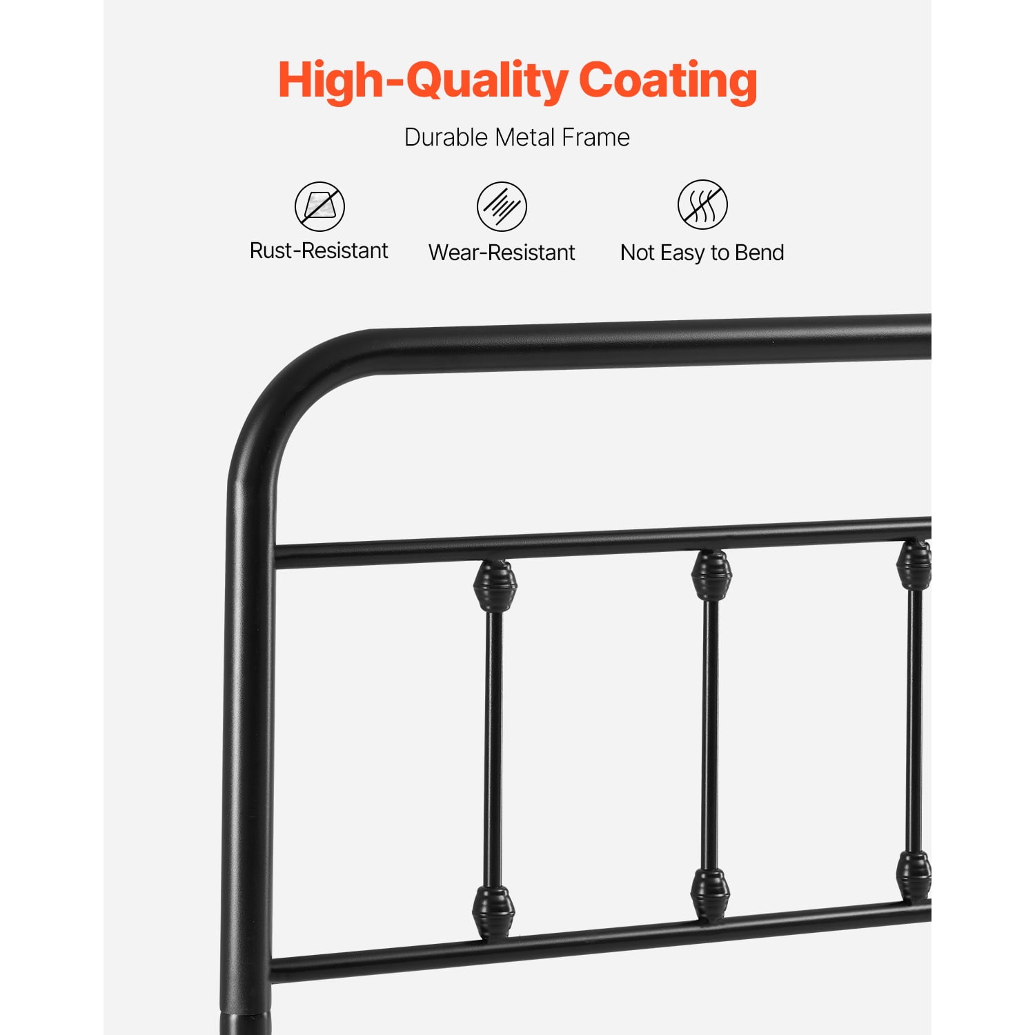 KFFKFF Queen Size Headboard, 59.65 x 40.55 inches Metal Headboard with Height Adjustable,   Sturdy Headboard Suitable for Bedrooms, Hotel, Guesthouse