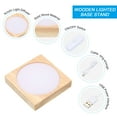 thumbnail image 3 of Uxcell 4x4 Inch Wooden LED Light Base, Wood Display Base Stand w Switch for Crystal Glass, Warm White Light, 3 of 6