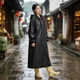 thumbnail image 6 of Thickened EVA Rain Poncho for Adults, Reusable Waterproof Raincoat with Hood, Portable Outdoor Rain Gear for Hiking Cycling Commuting, Unisex Cape-Style Rain Cape, 6 of 6