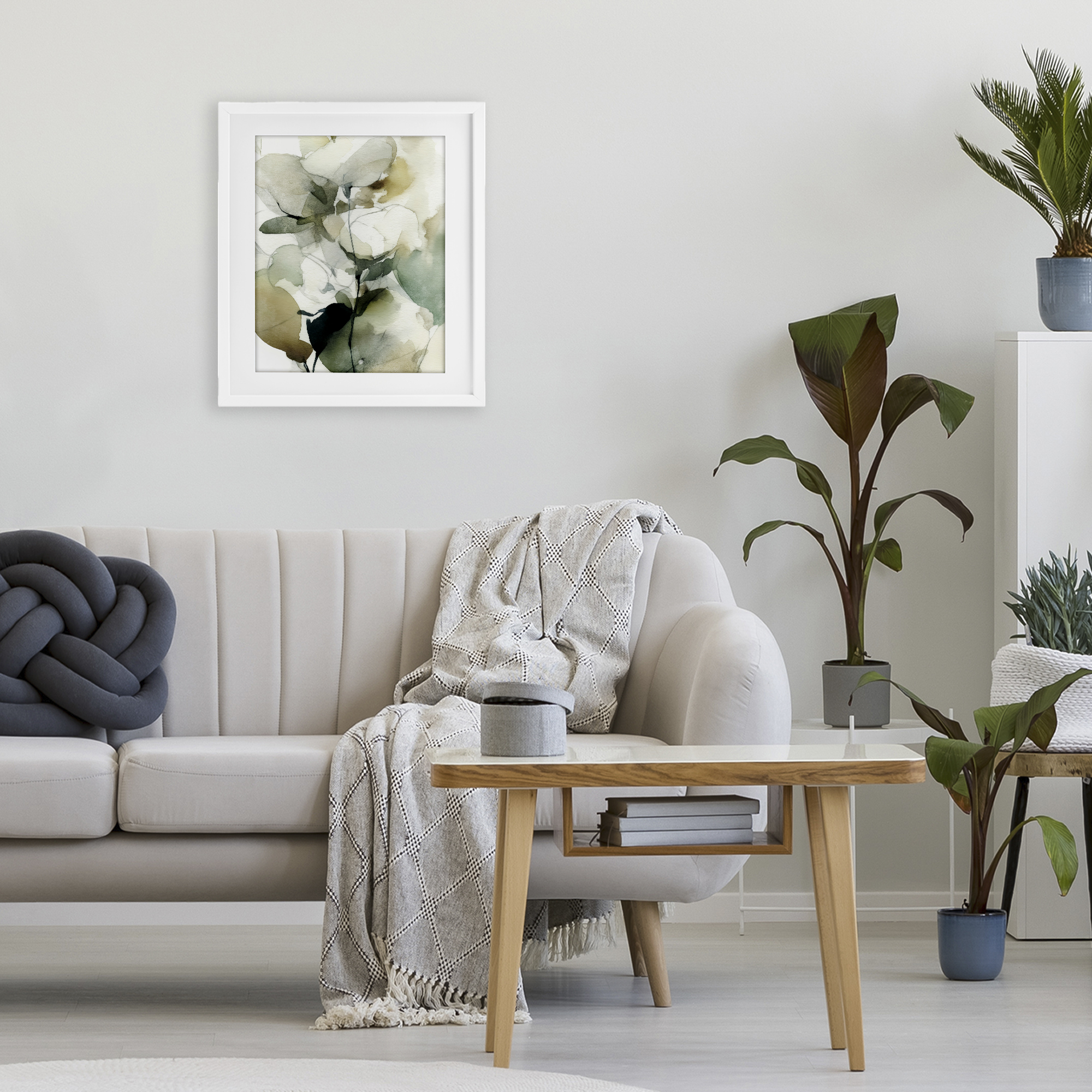 Stupell Industries Floral Branches in Motion White Framed Print Under Glass, design by Svetlana Aleynikova