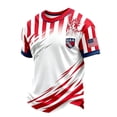 thumbnail image 6 of Men's USA Soccer Jersey Shirts - 2026 Team Short Sleeve Crewneck Fans Football Shirts, Retro Streetwear Tops for Game Day Navy 2XL, 6 of 8
