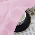 thumbnail image 5 of OVZME 42x45 Pink Sheer Curtains 2 Pack, 45" Apron Length for Kitchen Dining Room, Soft Voile Tier Curtains for Half Small Window, Each 42Wx45L, 5 of 8