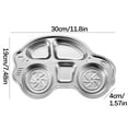 thumbnail image 3 of Byujiro Stainless Steel Kids Divided Plate 3-Compartment Meal Tray Cute Animal Design for Home Meal Prep & Dining, 3 of 8