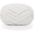 thumbnail image 1 of Nvzi 1 ovillo de hilo de chenilla grueso para tejer, ideal para mantas tejidas a mano, hilo ultrasuave para mantas grandes, color blanco., 1 of 5