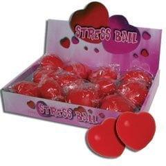 red heart stress balls