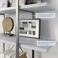 thumbnail image 6 of BELLEZE 5 Tier Modern Rustic Industrial Bookshelf - Hazel (Stone Grey), 6 of 7