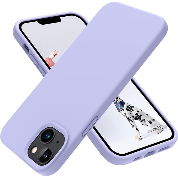Designed for iPhone 14 Case, Silicone Shockproof Slim Thin Phone Case for iPhone 14 6.1 inch (Light Purple)