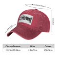 thumbnail image 5 of DouZhe Adjustable Washed Cotton Baseball Cap - Fish Skeleton Prints Vintage Dad Hat Unisex Sports Caps (Red), 5 of 7