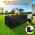 thumbnail image 4 of SHELTUSE Patio Furniture Covers Waterproof 82L x 43W x 29H inches Outdoor Furniture Cover Extra Large Patio Set Table Covers Rectangular with 4 Windproof Buckles, Black, 4 of 10