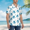 thumbnail image 5 of Balery Cartoon Poodle Dog Print Men's Hawaiian Shirts Short Sleeve Beach Shirt Relaxed Fit Vacation Button Down Shirts-, 5 of 9
