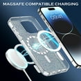 thumbnail image 5 of Daxi for iPhone 14 Pro max case, clear magnetic ultra-thin glitter women's girly soft case-White, 5 of 8