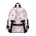 thumbnail image 3 of Unicorn and Butterfly Pink Pattern Cute School Backpack Bag for School with Padded Back and Adjustable Shoulder Straps 15.25"x11.5"x5.25", 3 of 5
