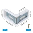 thumbnail image 2 of Uxcell Metal Corner Braces L-Shape Bracket Right Angle Board Holder White, 2 of 7