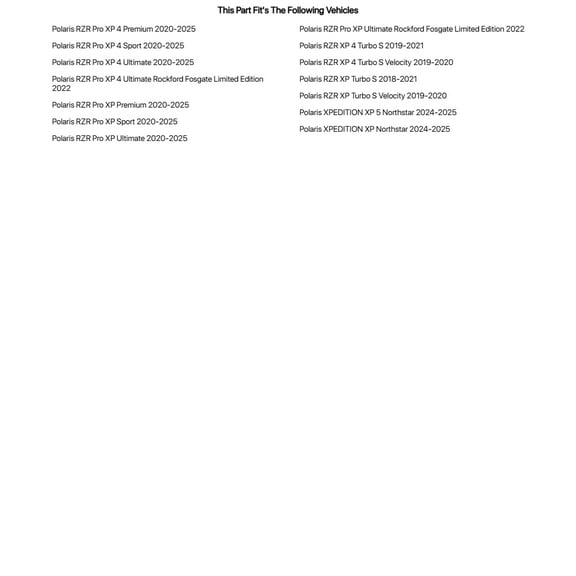 TUSK UHMW A-Arm Bushing Kits Front Only for Polaris RZR XP Turbo S Velocity 2019-2020