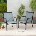 thumbnail image 4 of Gymax Set of 4 Patio Dining Chairs Outdoor Armchairs w/ Sturdy Metal Frame, 4 of 9