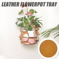 thumbnail image 1 of Agiferg Leather Flowerpot Tray Multi-level Hollow Out Succulent Plant Hanging Basket, 1 of 2