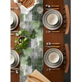 thumbnail image 2 of Sage Green Grey Table Runner Cotton Linen 120 Inch Holiday Dresser Scarves, Modern Oil Painted Abstract Art Aesthetics Tablerunner for Kitchen Coffee Dining Bedroom Dinner Scarf Décor 13''x120'', 2 of 9