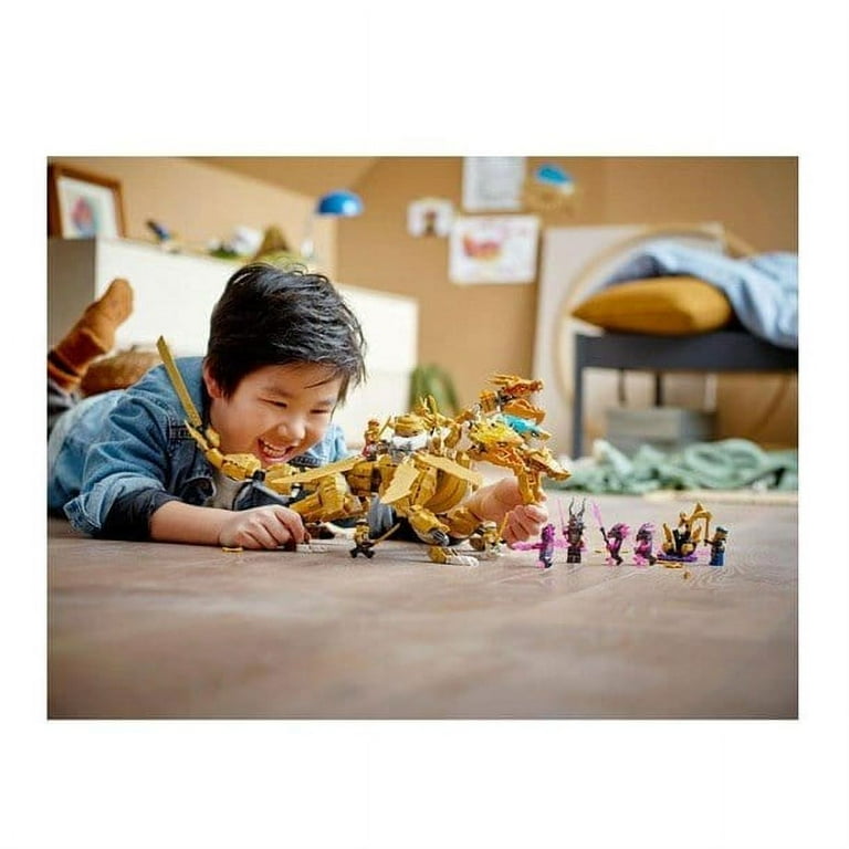 LEGO Ninjago Lloyd's Golden Ultra Dragon 71774 with Stone Cole