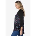 thumbnail image 3 of Woman Within Plus Size Three-Quarter Sleeve Baseball Tee, 3 of 6