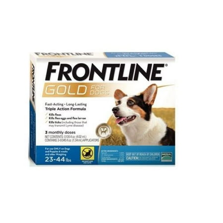 Frontline Gold for Dogs 23-44lbs 3 Monthly Doses