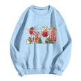 thumbnail image 4 of VBARHMQRT Chandail à Capuchon Épais pour Femmes Automne Hiver Noël Snowman Imprimé en Verre, 4 of 4