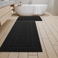 thumbnail image 6 of SIXHOME Waffle Bath Mat for Bathroom Runner Rugs, Soft Absorbent Non Slip Long Bathroom Rug, Quick Dry Machine Washable Bath Mat with Rubber Backing, Boho Tassel, 2'x6' Black, 6 of 7
