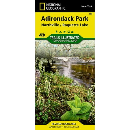 National geographic maps: trails illustrated: northville, raquette lake: adirondack park - folded ma: