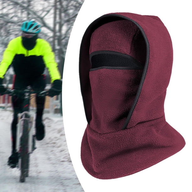 Pasamontañas térmico transpirable para el cuello, pasamontañas con capucha, pasamontañas para esquí, gorro de invierno rojo