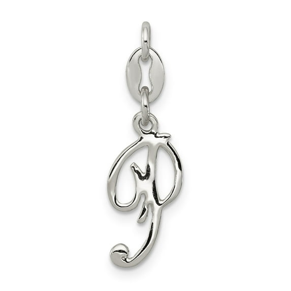 Sterling Silver Initial P Pendant