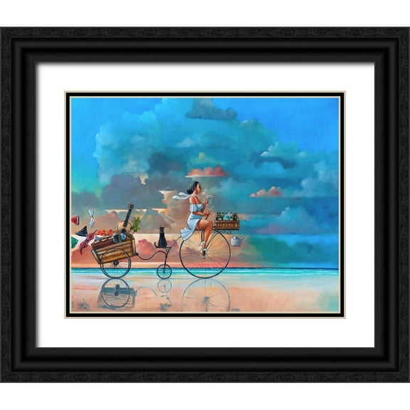 West, Ronald 14x12 Black Ornate Wood Framed with Double Matting Museum Art Print Titled - Moving