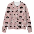 thumbnail image 3 of JIAYUE Women Halloween Cardigan Cozy Crew Neck Button Front Knit Sweater Long Sleeve Pumpkin Ghost Print Outerwear For Daily Walking Shopping, 3 of 5