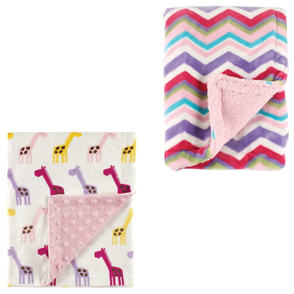Hudson Baby Girls' Plush Blanket, 2Pack, Choose Your Color Walmart