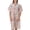 Peach, variant on Women's Short Sleeve Woven Snap-Front Closure Floral Embroidery Housecoat Duster Lounge Nightgown, Teal Large