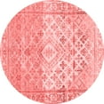 thumbnail image 1 of Ahgly Company Indoor Round Abstract Red Contemporary Area Rugs, 6' Round, 1 of 4