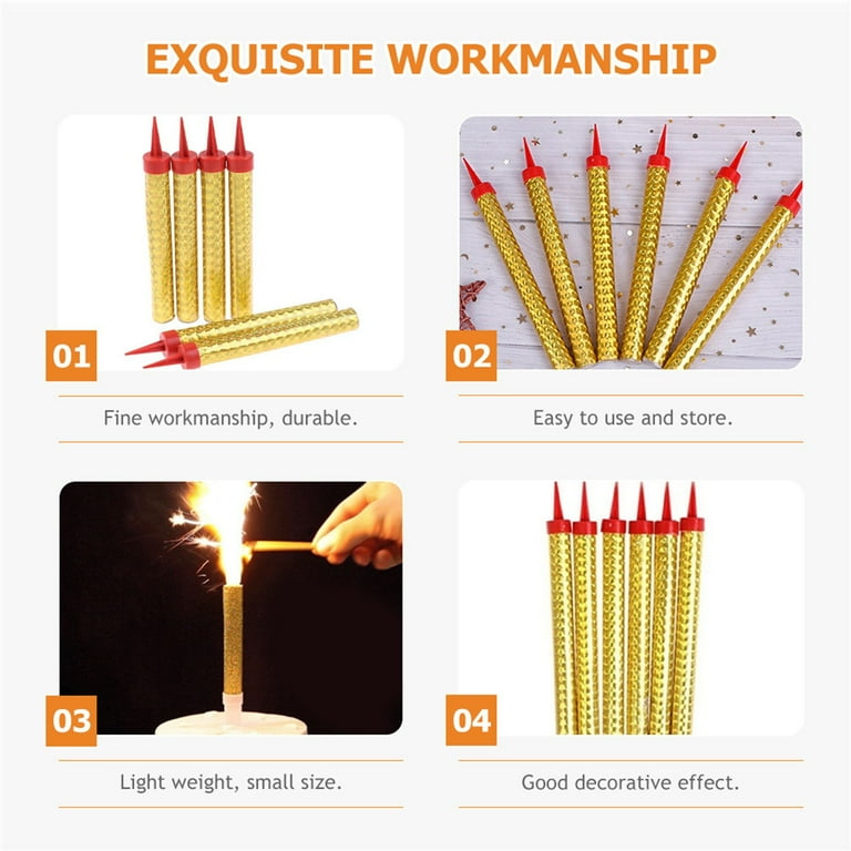 Scented Candles Clearance! 6 Candles of Sparklers Pack of 6 Gold