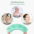 thumbnail image 3 of Exfoliating Silicone Body Scrubber 1 PC,Bath Body Scrubber for Skin Care,Green Soft Dead Skin Remover,2 in 1 Bath and Shampoo Brush,Body Shower Scrubber for All Kinds of Skin, 3 of 7