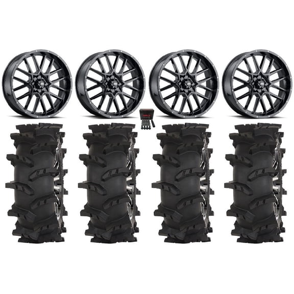 ITP Hurricane 20" Wheels Black 33" Outlaw Max Tires Polaris RZR XP 1000 / PRO XP / Ranger XP 900/1000