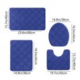 thumbnail image 6 of Muecwrye 4PCS Bathroom Rug Sets, Bathroom Accessories Clearance! U-Shaped Contour Toilet Rug, Soft Comfortable Water Absorption Non-Slip Bath Mat, Shower Mat for Floor, Room Door Mat, 6 of 6
